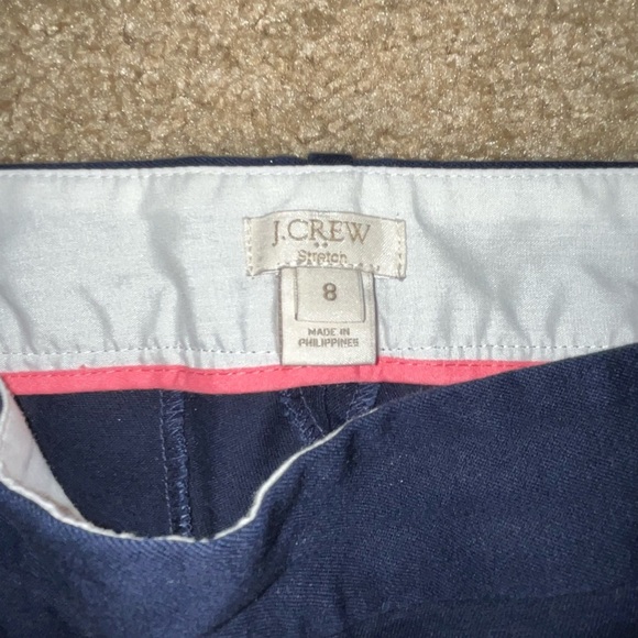 J.Crew size 8 navy straight leg pants 3/4 - Picture 4 of 6